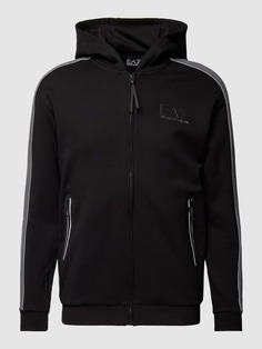 Тренировочная куртка с карманами на молнии EA7 Emporio Armani, черный