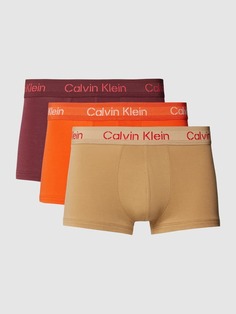 Трусы на эластичном поясе, в упаковке 3 шт Calvin Klein Underwear, неоново-оранжевый