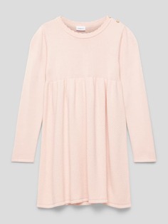 Трикотажное платье из смеси хлопка и вискозы на кнопке Name It, пыльно-розовый