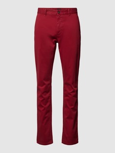 Узкие брюки чиносы с задними карманами BOSS, красный