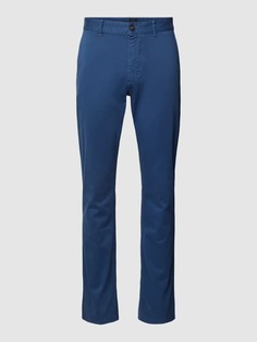 Узкие брюки чиносы с задними карманами BOSS, синий