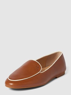Туфли с контрастными полосками Lauren Ralph Lauren, коньячный цвет