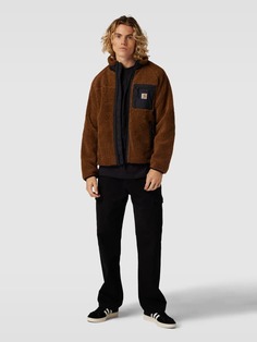 Флисовая куртка с карманами на молнии, модель PRENTIS LINER Carhartt Work In Progress, коричневый