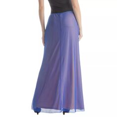 Женская длинная юбка с прозрачной эластичной резинкой на талии 24Seven Comfort Apparel 24Seven Comfort, темно-синий