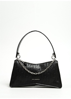 Черная женская сумка через плечо и на руку Karl Lagerfeld