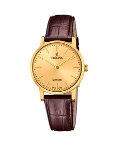 F20017/2 Женские часы из коричневой кожи швейцарского производства Festina, коричневый