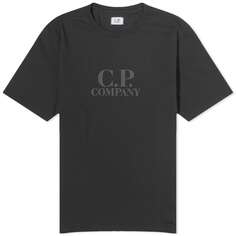 C.P. Company Футболка с тисненым логотипом компании, черный