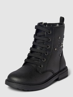 Ботинки на шнуровке с декоративными аппликациями модель &quot;ЭКЛЕР&quot; Geox, черный