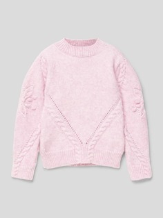 Вязаный свитер однотонного дизайна Only, розовый