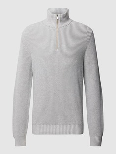 Вязаный свитер с воротником стойкой McNeal, серый