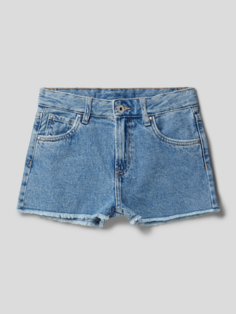 Джинсовые шорты с потертыми манжетами, модель PATTY Pepe Jeans, синий
