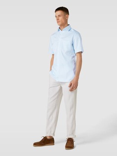 Деловая рубашка приталенного кроя с полосатым узором OLYMP, синий