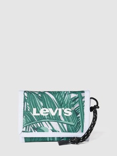 Кошелек со сплошным узором Levi&apos;s, зеленый Levis