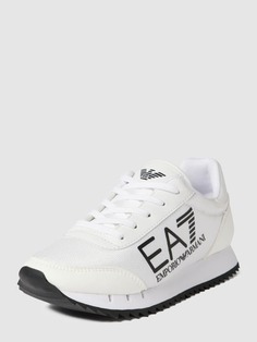 Кроссовки с принтами этикеток EA7 Emporio Armani, белый