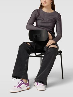 Кроссовки с принтом этикетки модель &quot;BASKET&quot; Calvin Klein Jeans, фиолетовый