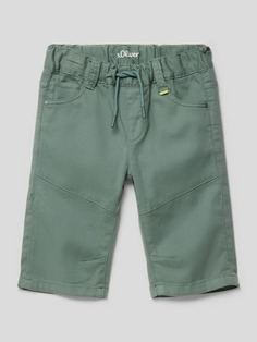 Облегающие шорты-бермуды с пятью карманами s.Oliver, зеленый лайм