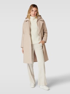 Пальто с капюшоном и боковыми карманами Esprit, молочный