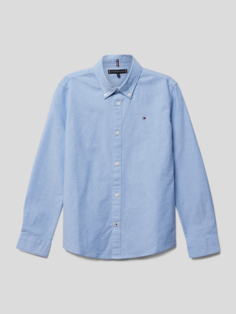 Рубашка с пришивной этикеткой Tommy Hilfiger, синий