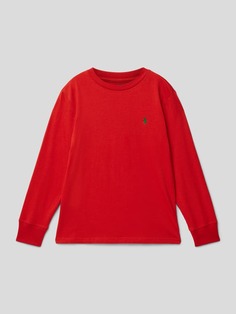 Пуловер с вышивкой логотипа Polo Ralph Lauren, оранжевый