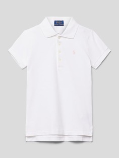 Рубашка-поло с вышивкой этикеток Polo Ralph Lauren, белый