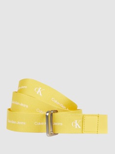 Ремень с логотипом Calvin Klein Jeans, желтый