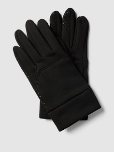 Сенсорные перчатки с отделкой декоративным камнем EEM, черный