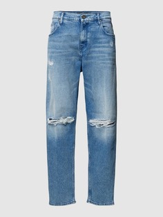 Свободные зауженные джинсы в потертом стиле модели SANDOT Replay, светло-синий