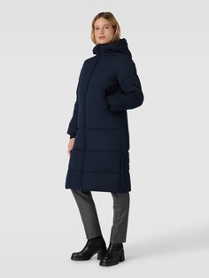 Стеганое пальто с капюшоном WITHBLACK, темно-синий