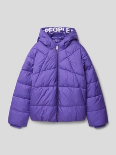 Стеганая куртка с капюшоном с эффектным принтом s.Oliver, фиолетовый