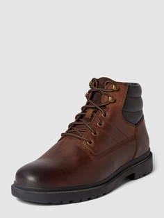 Туфли на шнуровке из смесовой кожи модель ANDALO Geox, темно-коричневый