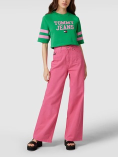 Укороченная футболка с вышивкой этикеток Tommy Jeans, зеленый