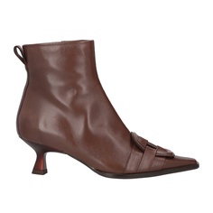 Ботильоны Zinda Leather Narrow Toeline Spool Heel, темно-коричневый