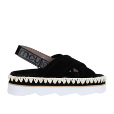 Сандалии Mou Suede Flatform, черный