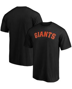 Мужская черная футболка san francisco giants с официальной надписью Fanatics, черный