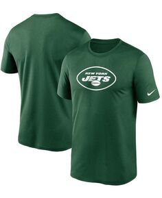 Мужская зеленая футболка new york jets logo essential legend performance Nike, зеленый