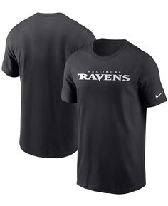 Мужская черная футболка с логотипом baltimore ravens team Nike, черный