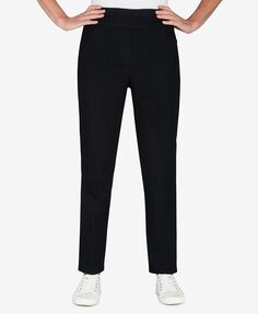 Ключевые элементы больших размеров суперэластичные брюки стандартной длины Alfred Dunner, черный