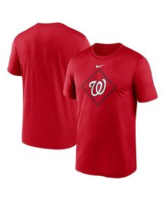 Мужская красная футболка washington nationals legend icon performance Nike, красный