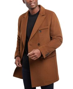 Мужское двубортное пальто из смесовой шерсти lunel Michael Kors, коричневый