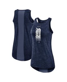 Женская темно-синяя майка detroit tigers logo fade high neck performance Nike, синий