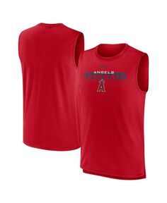 Мужская красная майка los angeles angels knockout stack exceed muscle Nike, красный