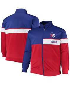 Мужская королевская, красная спортивная куртка philadelphia 76ers big and tall body с молнией во всю длину Profile, мульти