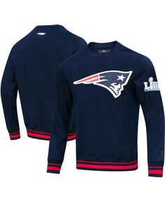 Мужская темно-синяя толстовка new england patriots mash up pullover Pro Standard, синий