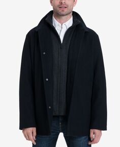 Мужское многослойное автомобильное пальто из смесовой шерсти, созданное для macy&apos;s London Fog, мульти