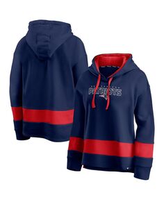 Женский пуловер с капюшоном темно-синего и красного цветов с логотипом New England Patriots Colours of Pride Fanatics