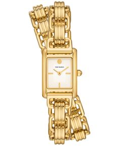 Женские часы The Eleanor 3-в-1 с золотистым браслетом из нержавеющей стали, 19 мм Tory Burch, золотой