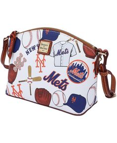 Женская сумка через плечо New York Mets Gameday Suki со средним ремешком Dooney &amp; Bourke, белый
