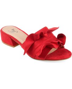 Женские туфли на каблуке Sabica с рюшами Journee Collection, красный