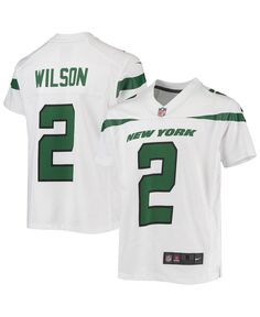 Белая игровая майка Big Boys Зака ​​Уилсона New York Jets Nike