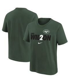 Зеленая футболка с рисунком игрока Big Boys Zach Wilson New York Jets Local Pack Player Nike
